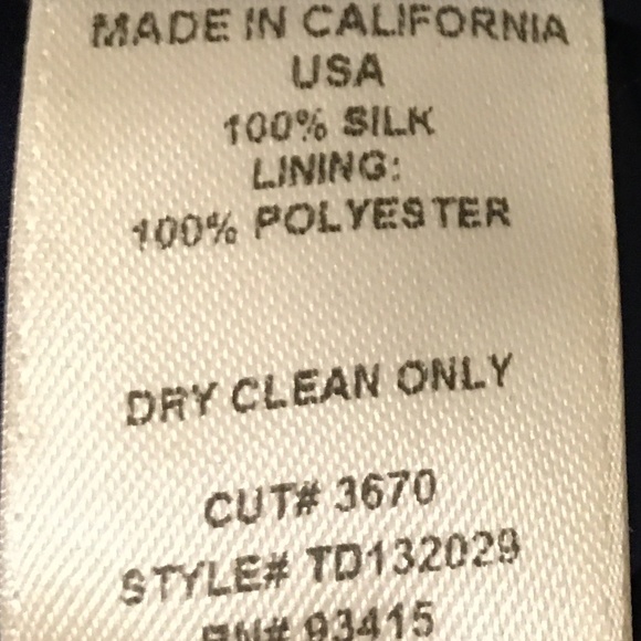 Trina Turk Coastal Blue Silk Shift Mini Cocktail Dress, Sz 2 - Picture 4 of 4